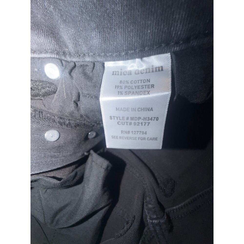 Mica Los Angeles New distressed button zipper black raw frayed hem jeans shorts - Picture 9 of 16